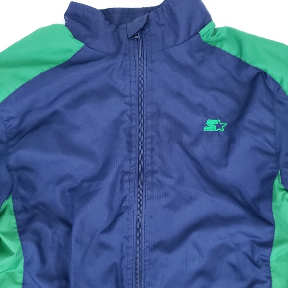 Boys Starter Zip Up Jacket Navy 10-12 - Picture 2 of 5